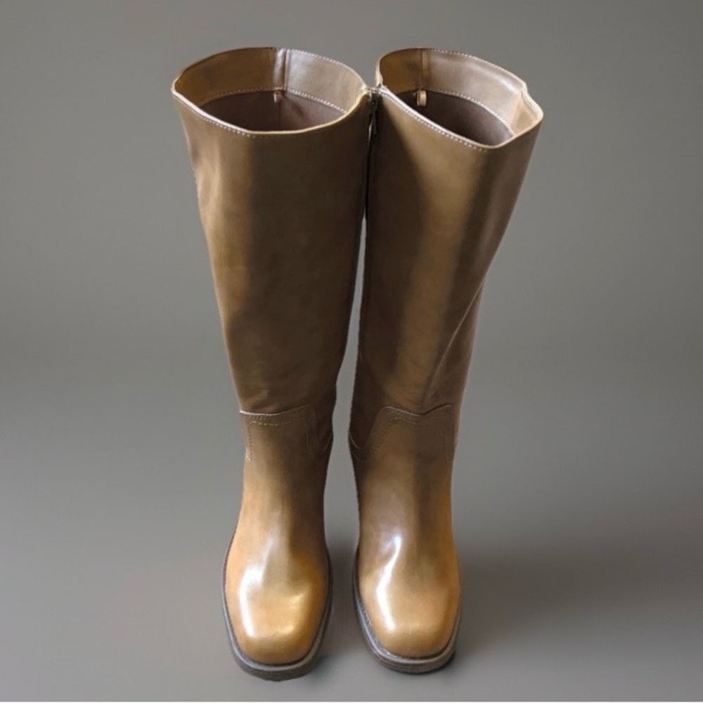 Dark Taupe Knee-high Faux Leather
Riding Boots 10 NWOB